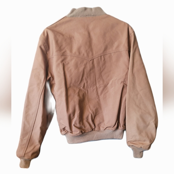 VTG Carhartt Tan Bomber Work Chore Coat Jacket Gorpcore Vintage Americana - Picture 3 of 6